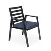 LeisureMod Chelsea Modern Patio Dining Armchair in Aluminum with Removable Cushions Set of 4 - 4 of 4