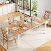 78'' Large Industrial Dining Table for 6 with Heavy Duty Metal Legs & Chamfer Corner for Dining Room, Kitchen and Living Room - 3 of 4