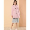 INSPIRE CHIC Women's Peter Pan Collar Single Breasted Winter Long Overcoat - 3 of 4