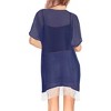 LA LEELA Women's Open Front Summer Vacation Beachwear Short Bathing Suit Cardigan Holiday Swimwear Duster Beach Swim - 3 of 4