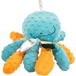 goDog Crazy Tugs Octopus Squeaky Plush Dog Toy, Chew Guard Technology - 1 of 4