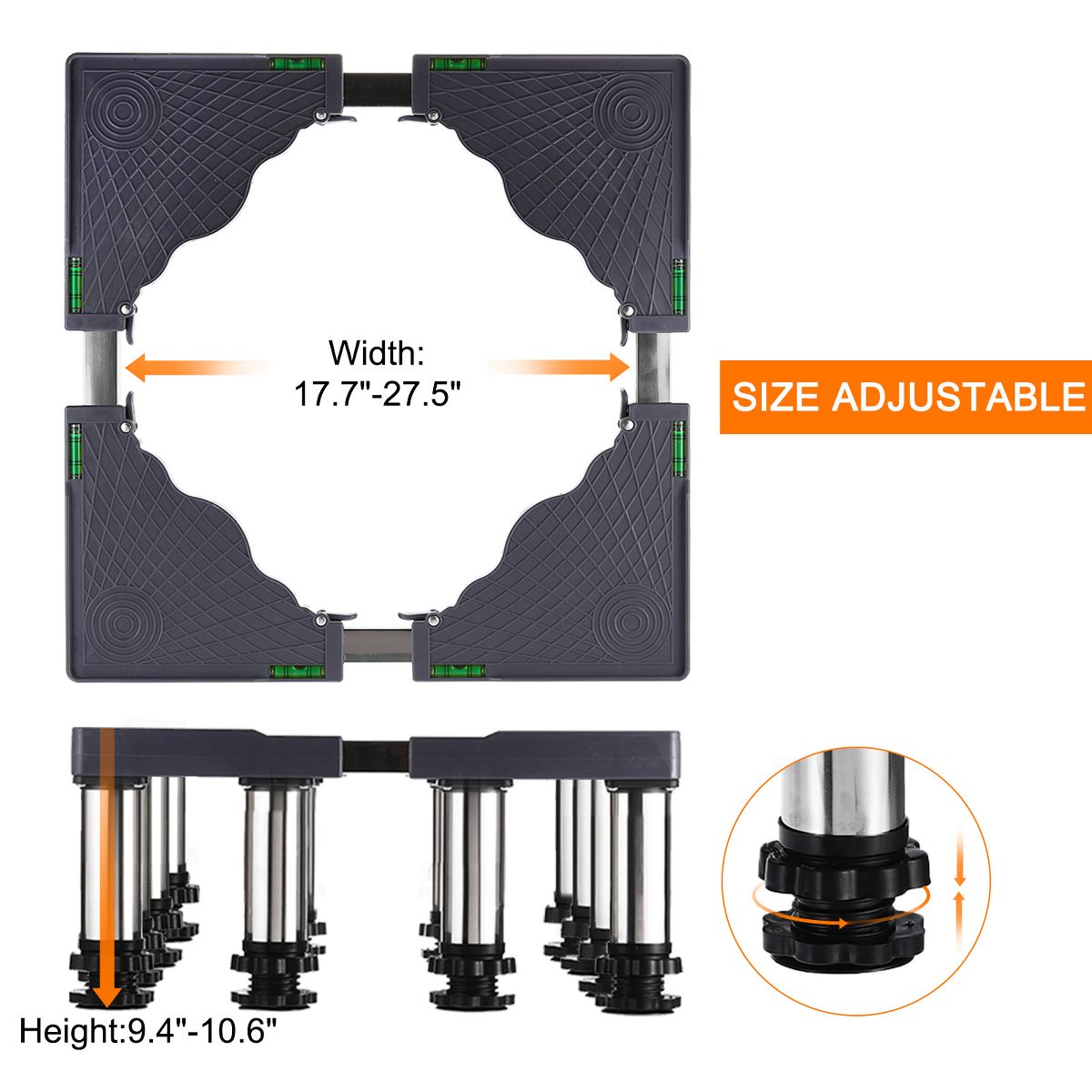 Unique Bargains Mini Fridge Stand, 12 Strong Feet - thumbnail 10