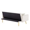 Futon Sofa Bed, Convertible Sleeper Couch Bed With Adjustable Armrests And Backrest, Loveseat Sleeper Bed With 2 Pillows - 2 of 4