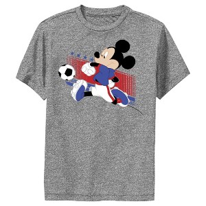 Boy's Disney Mickey Mouse Soccer USA Performance Tee - 1 of 4
