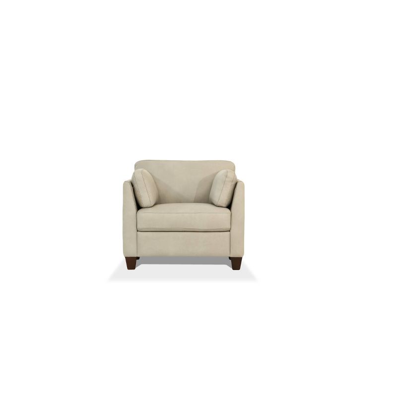 36&#34; Matias Chair Dusty White Leather - Acme Furniture, 3 of 5
