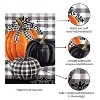 Evergreen Pumpkin Check Garden Suede Flag 12.5 x 18 Inches Indoor Outdoor Decor - 3 of 4
