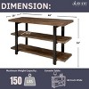 Pomona 2 Shelf Console Table Brown - Alaterre Furniture: Rustic Sofa Table, Metal Frame, Wood Top, Entryway Furniture - 4 of 4