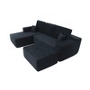 105.7'' Plush Corduroy Deep-Seat Modular Sectional Sofa with U-Shaped Chaise and No-Assembly Design - 4 of 4
