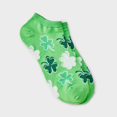 Women's Shamrock St. Patrick's Day Low Cut Socks - Green 4-10