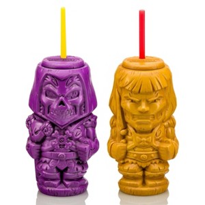 Beeline Creative Geeki Tikis Masters of the Universe Plastic Tumbler Set of 2 | He-Man & Skeletor - 1 of 1