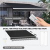 PAGED Retractable Door Awning Water-Resistant Fabric Awning for Door Entrance Aluminum Frame for Gardens, Yard - 4 of 4