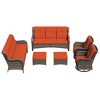 UPTION 6-Piece Wicker Patio Conversation Set Rattan Seating Set - 3 of 4