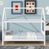 Sapphtopaz House Bed Frame for Kid Platform Bed with Wood Fence Frame for Kids Bedroom, Playroom, Nursery - 4 of 4