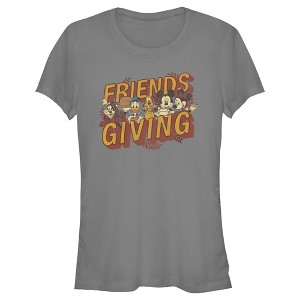 Juniors Womens Mickey & Friends Friendsgiving Celebration T-Shirt - 1 of 4