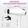 Morfone White 9-piece foldable hair dryer set. Portable hair styling tool for home, travel or business trips. Can be used as a gift set. - 2 of 4