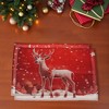Unique Bargains Christmas Place Mats Animal Flax Red Pink 11.8"x17.7" 2 Pcs - 2 of 4