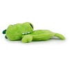 goDog Silent Squeak Flattie Gator Silent Squeak Plush Dog Toy, Chew Guard Technology, Large - 2 of 4