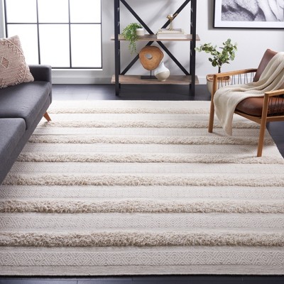 Ivory Hand-Knotted Wool 8' x 10' Area Rug