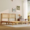 FUFU&GAGA Classic Solid Wood Queen Bed Platform Bed: High - Load Capacity & Chic Geometric Design - 3 of 4