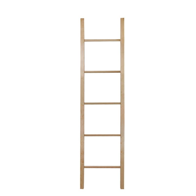 Blanket Storage Decorative Ladder Natural Maple - Flora Home, 3 of 7