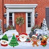 5-Pack Christmas Yard Signs, Outdoor Holiday Decorations with Santa, Reindeer, Snowman for Lawn and Garden Decor - 4 of 4
