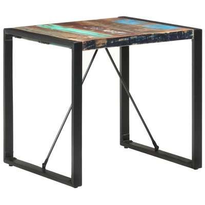 vidaXL Dining Table 31.5"x31.5"x29.5" Rough Mango Wood