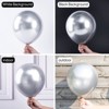 PartyWoo Balloons Metallic Silver Silver 18 12 10 5 Inch 100 pcs - 4 of 4