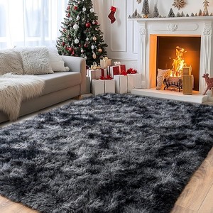 Soft Shag Area Rug 6x9 for Living Room or Bedroom, Fluffy Non-Slip Plush Carpet, Cozy Fuzzy Indoor Rug for Kids Room - 1 of 4