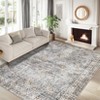 COZONY Washable Distressed Print Non Slip Ultra-Thin Area Rug for Living Room Dining Room - 2 of 4