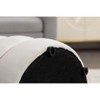 VYNXARIA Ottomans and Benches - 16.93"x16.93"x18.5" Ivory Soft Velvet Round Footrest Stool - 4 of 4