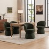 YOUNIKE Swivel Makeup Vanity Chair Boucle Fabric Barrel Accent Chair Upholstered Dining Chair 22" Wide Sofa Chair for Dressing Nook - 2 of 4