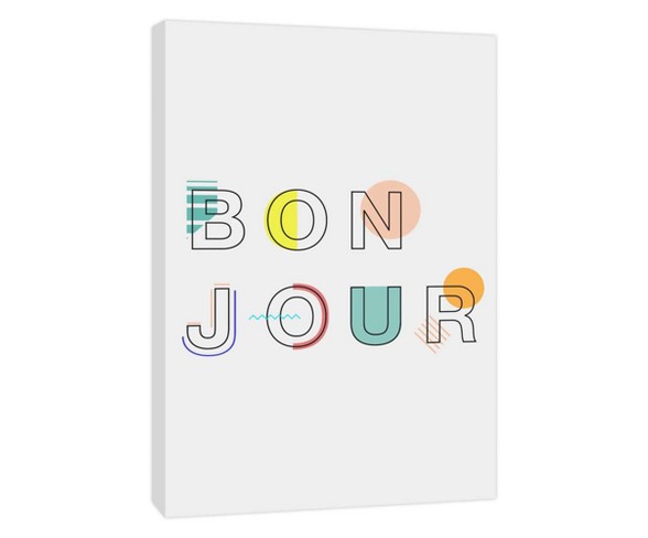 Bon Jour Decorative Canvas Wall Art 11"x14" - PTM Images