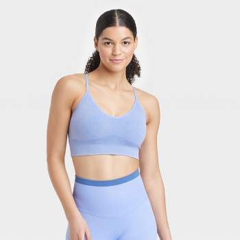 Women's Everyday Soft Light Support Strappy Sports Bra - All In Motion™  Lemon Yellow S : Target