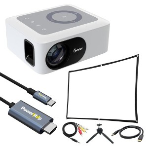Impecca 120” Portable Home Theater Projector, 80 ANSI Lumens, 720P + USB-C to HDMI & Accessory Kit - 1 of 3