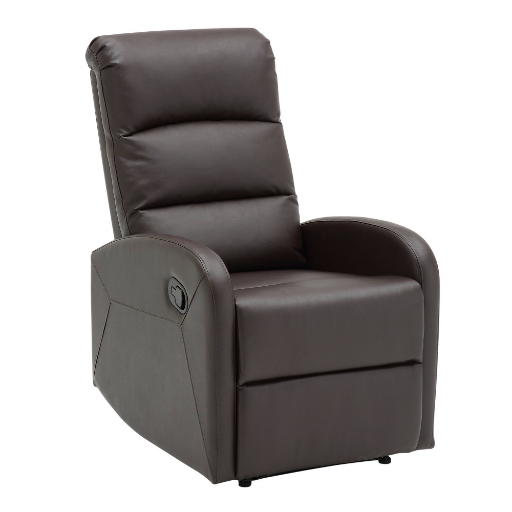 Dormi Contemporary Upholstered Recliner Chair Brown LumiSource For Sale