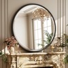 BEAUTYPEAK Beaded Round Wall Mirror Decorative Vanity Bathroom Mirror with Resin Frame - 2 of 4