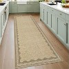Acekool Washable Area Rug, Non Slip Soft Low Pile Carpet, Geometric Bordered Modern Accent for Living Room Bedroom Nursery, Lightweight - 2 of 4