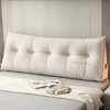Bekrvio Velvet Wedge Headboard Pillow, Bed Rest Reading Backrest Cushion with Removable Cover & Side Pockets for Daybed & Couch - 4 of 4