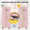 BEAFUP Set of 3 Luggage Hardside Spinner Suitcase with TSA Lock 20" 24" 28" Available for Gender, Light Pink - 2 of 4