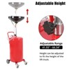 20 Gallon Oil Drain Tank, Air Operated Waste Oil Container with Adjustable Funnel & Wheels for Auto Shops - 4 of 4