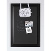 DesignOvation Bosc Framed Magnetic Chalkboard, with Wish List, 18.5x27.5 Black - 2 of 3