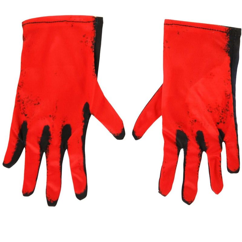 HalloweenCostumes.com One Size Fits Most Boy  Miles Morales Child Gloves., Black/Red, 1 of 8