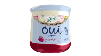 Oui by Yoplait Strawberry Whole Milk French Style Yogurt Jars, 4