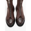 Martos - Brown Stretch Front-Zip Ankle Boot (Women) | Prologue Shoes - 3 of 4