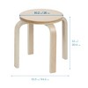 ECR4Kids Bentwood Stackable Stools, 6-Piece - 2 of 4