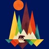 Junior's Design By Humans Mountain Bear By radiomode T-Shirt - 2 of 3