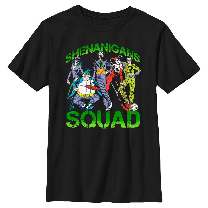 Boy's Batman St. Patrick's Day Shenanigans Squad T-Shirt, 1 of 6