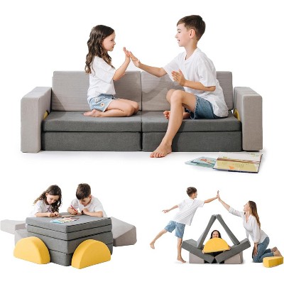 ComfyBumpy Kids Nugget Couch – Foldable Kids Sofa for Boys & Girls Toddlers Convertible Play Set