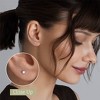 Gilded Lab-Grown Diamond Stud Earrings for Women | 925 Sterling Silver Studs and 14KT Gold 925 Plated Silver | Hypoallergenic Fine Jewelry - 3 of 4