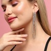 SOHI Women's Crystal Silver Casual Drop Earrings - 3 of 4